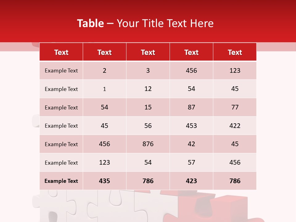 A Red And White Puzzle Piece On A White Background PowerPoint Template