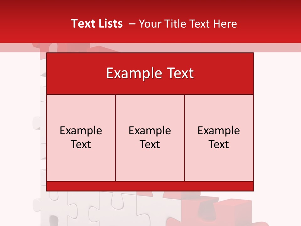 A Red And White Puzzle Piece On A White Background PowerPoint Template