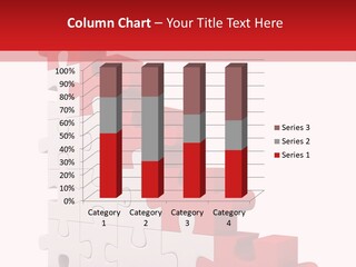 A Red And White Puzzle Piece On A White Background PowerPoint Template