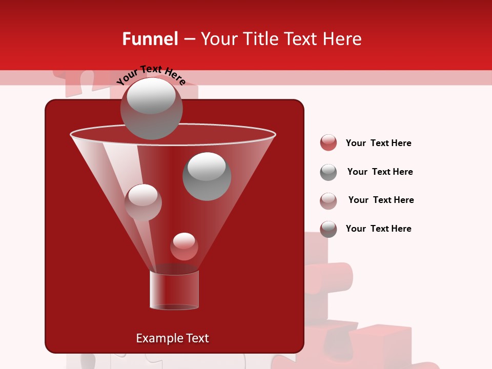 A Red And White Puzzle Piece On A White Background PowerPoint Template
