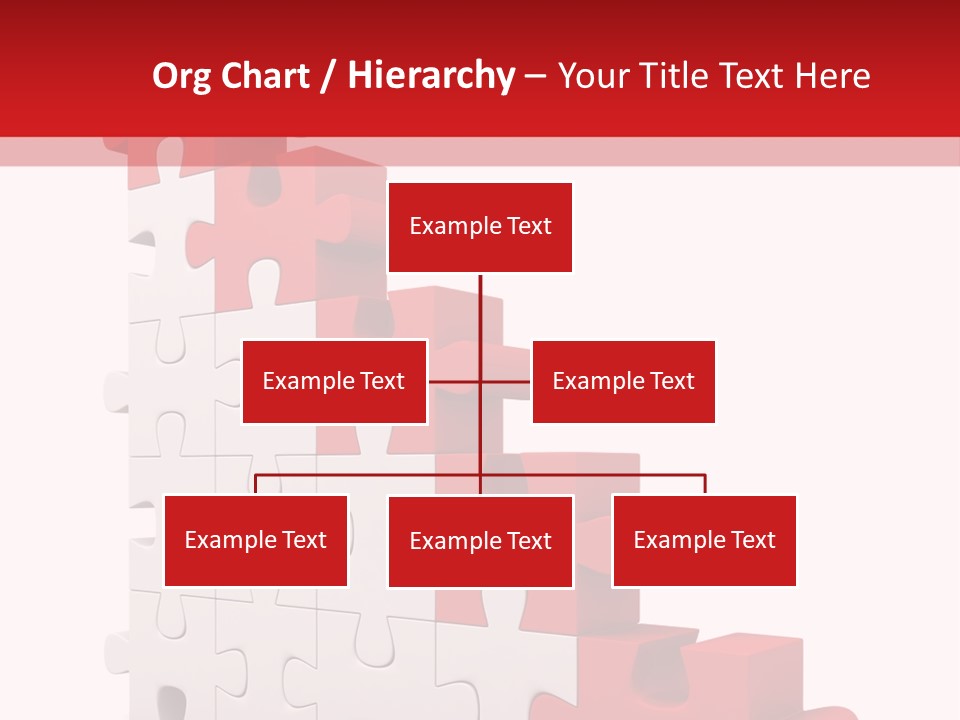A Red And White Puzzle Piece On A White Background PowerPoint Template