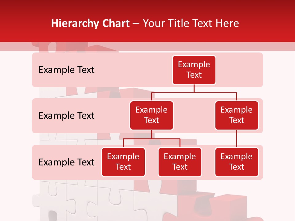 A Red And White Puzzle Piece On A White Background PowerPoint Template