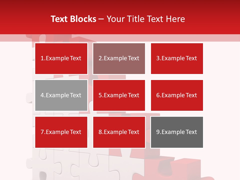 A Red And White Puzzle Piece On A White Background PowerPoint Template