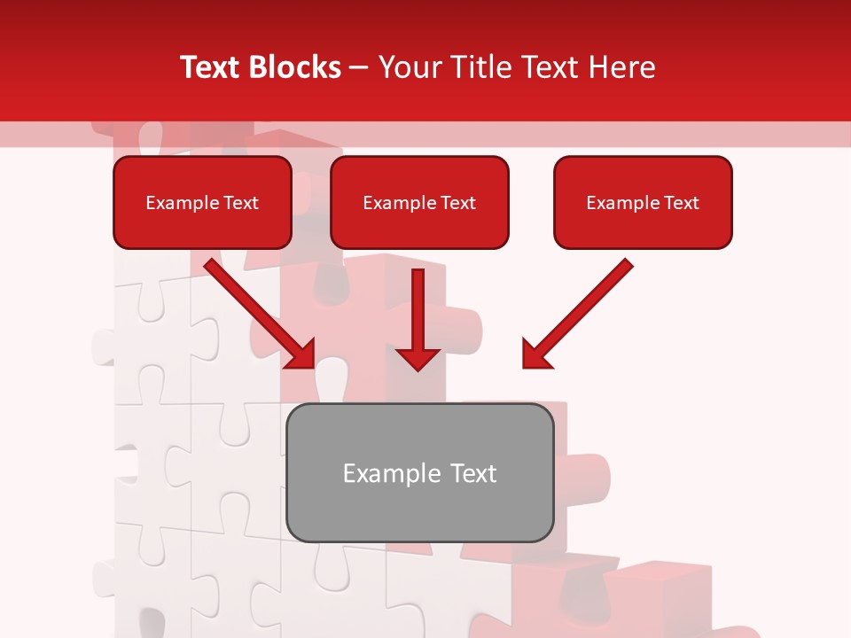 A Red And White Puzzle Piece On A White Background PowerPoint Template