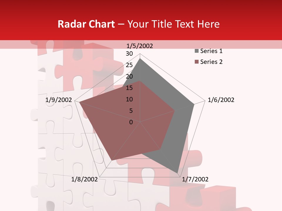 A Red And White Puzzle Piece On A White Background PowerPoint Template