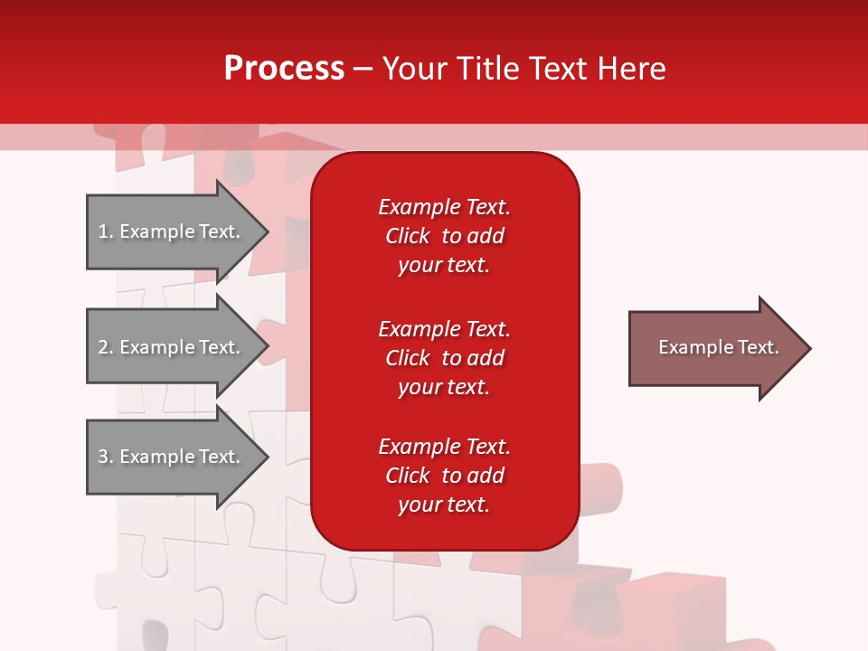A Red And White Puzzle Piece On A White Background PowerPoint Template