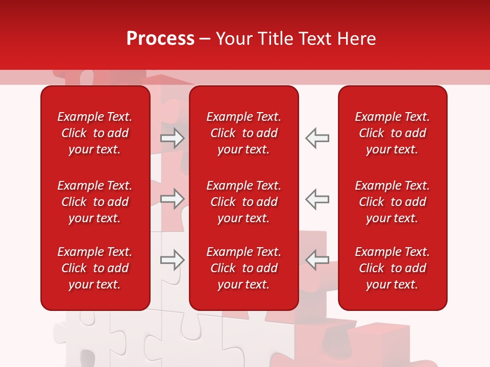 A Red And White Puzzle Piece On A White Background PowerPoint Template