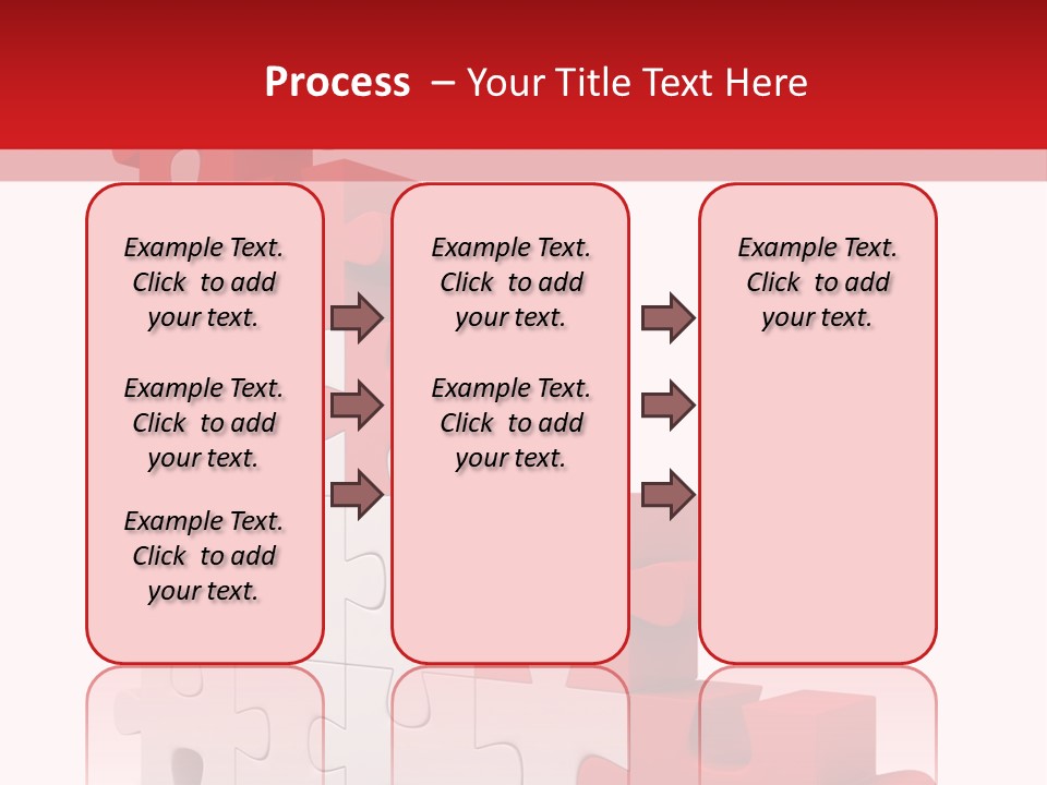 A Red And White Puzzle Piece On A White Background PowerPoint Template