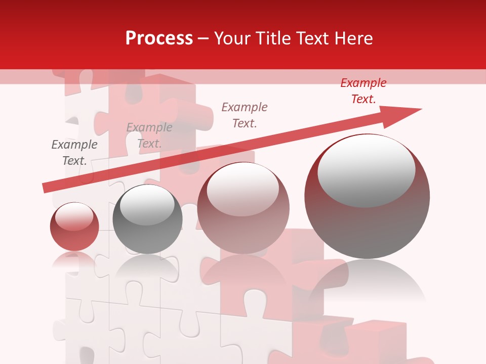 A Red And White Puzzle Piece On A White Background PowerPoint Template