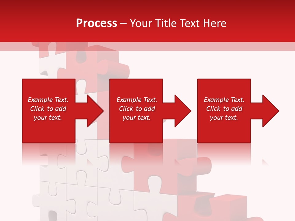 A Red And White Puzzle Piece On A White Background PowerPoint Template