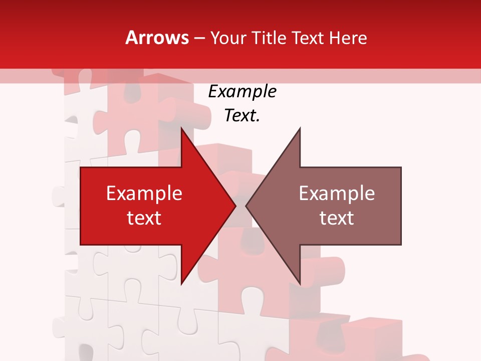 A Red And White Puzzle Piece On A White Background PowerPoint Template