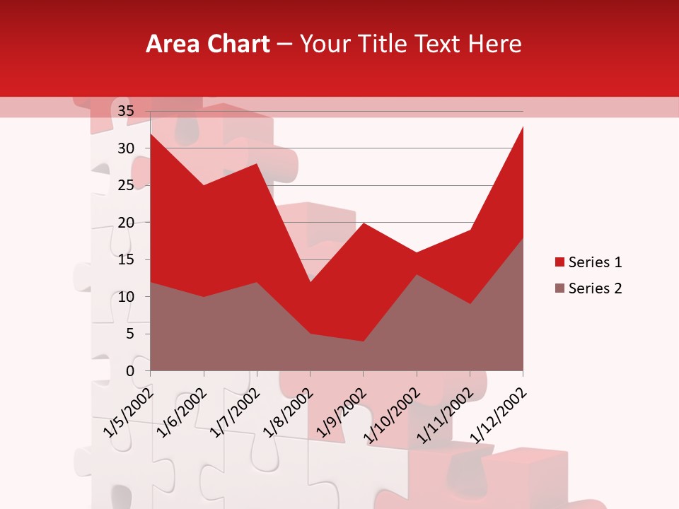 A Red And White Puzzle Piece On A White Background PowerPoint Template