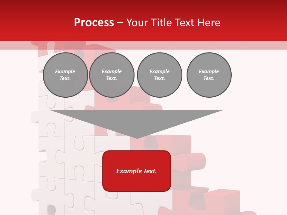 A Red And White Puzzle Piece On A White Background PowerPoint Template