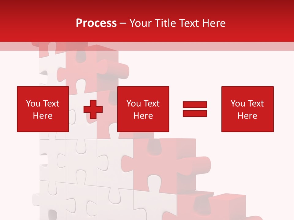 A Red And White Puzzle Piece On A White Background PowerPoint Template