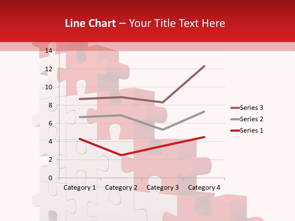 A Red And White Puzzle Piece On A White Background PowerPoint Template
