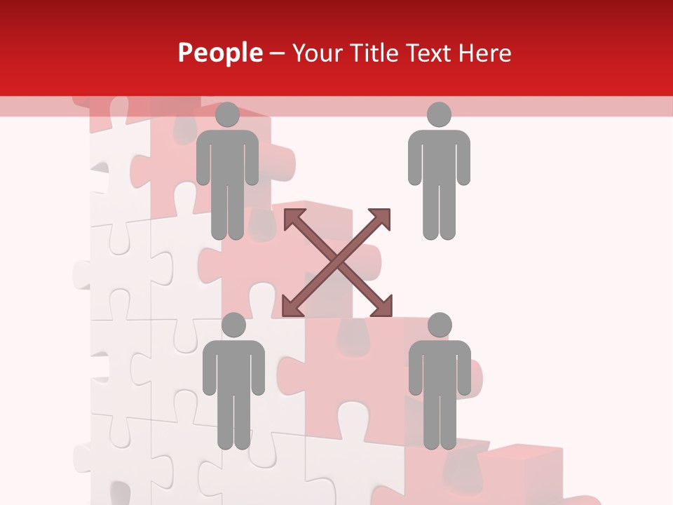 A Red And White Puzzle Piece On A White Background PowerPoint Template
