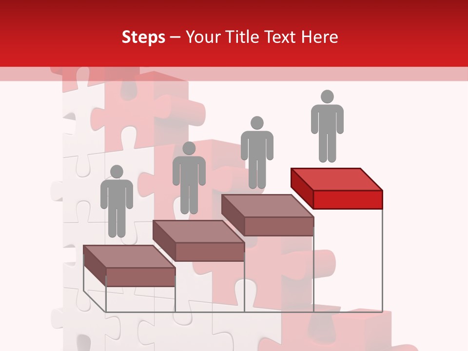 A Red And White Puzzle Piece On A White Background PowerPoint Template
