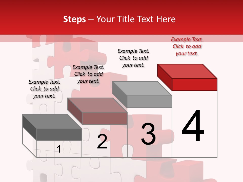 A Red And White Puzzle Piece On A White Background PowerPoint Template