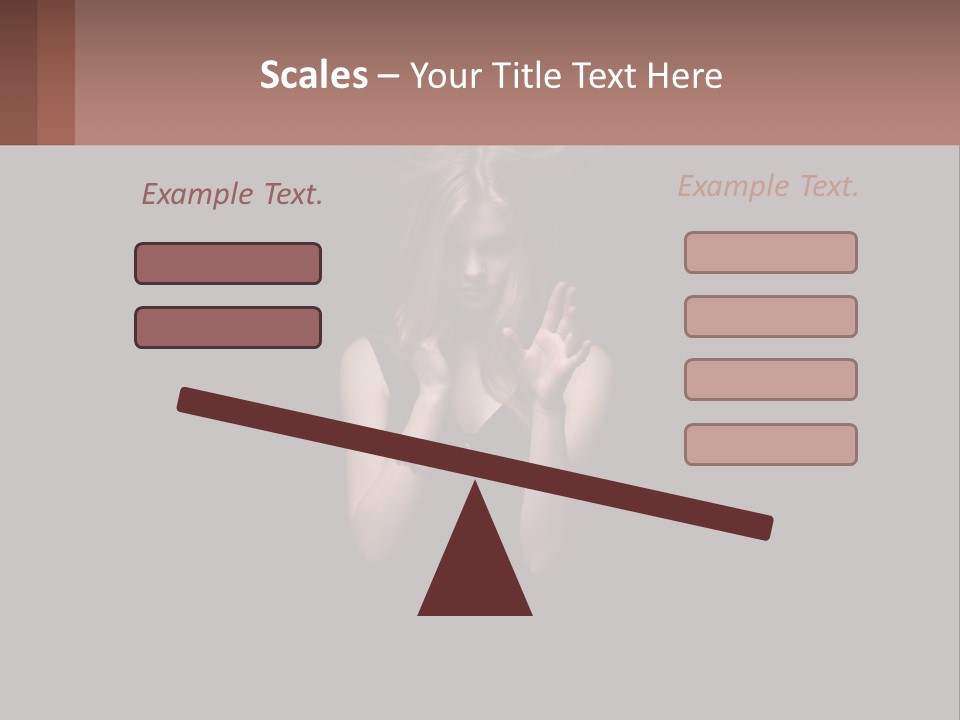 A Woman With Her Hair Blowing In The Wind PowerPoint Template