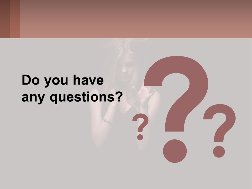 A Woman With Her Hair Blowing In The Wind PowerPoint Template