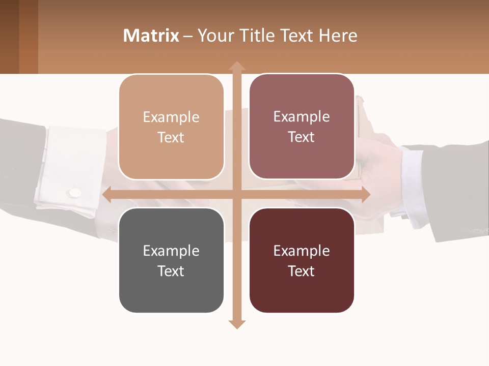 Two Hands Holding A Box With A Brown Background PowerPoint Template