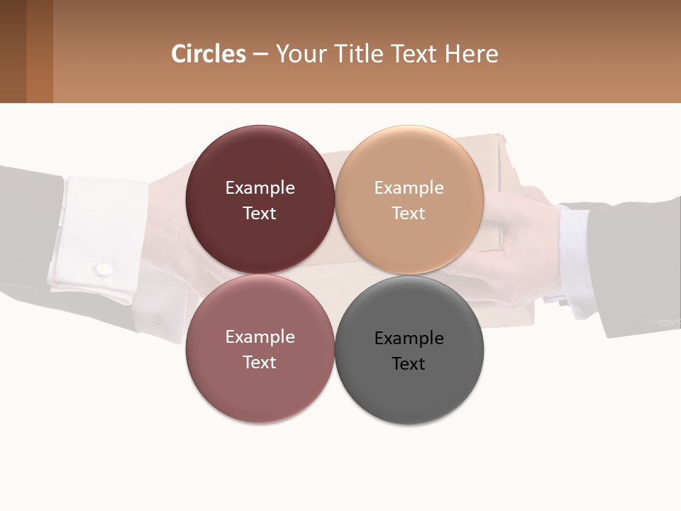 Two Hands Holding A Box With A Brown Background PowerPoint Template
