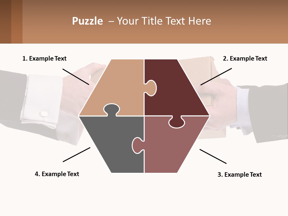 Two Hands Holding A Box With A Brown Background PowerPoint Template
