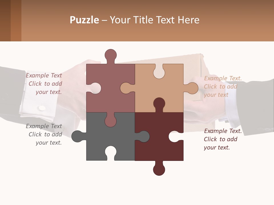 Two Hands Holding A Box With A Brown Background PowerPoint Template
