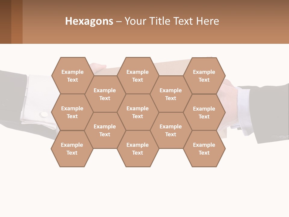 Two Hands Holding A Box With A Brown Background PowerPoint Template