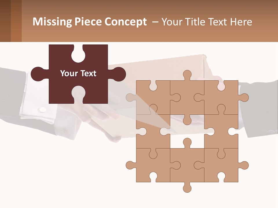 Two Hands Holding A Box With A Brown Background PowerPoint Template