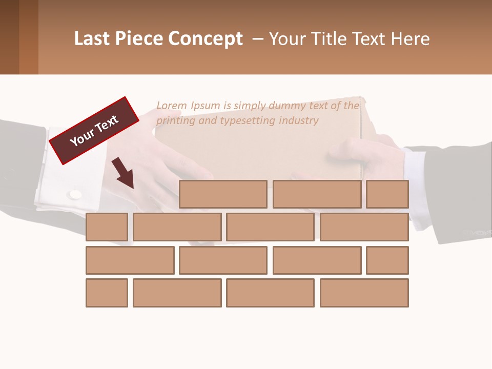 Two Hands Holding A Box With A Brown Background PowerPoint Template