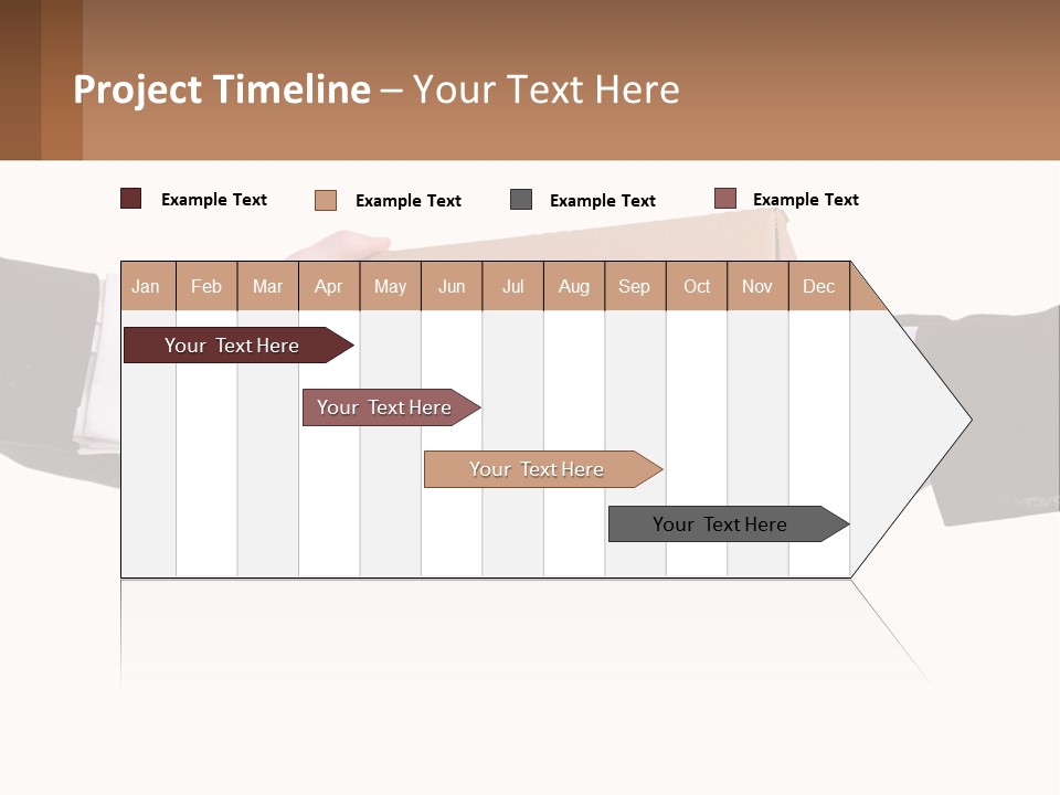 Two Hands Holding A Box With A Brown Background PowerPoint Template