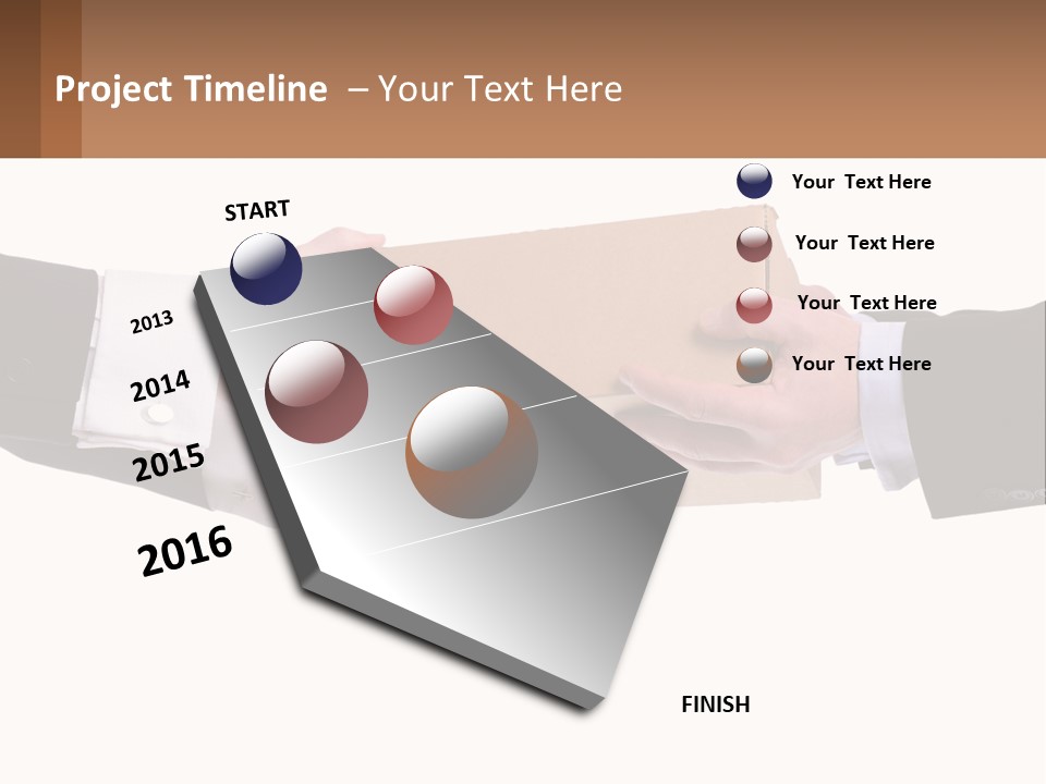 Two Hands Holding A Box With A Brown Background PowerPoint Template