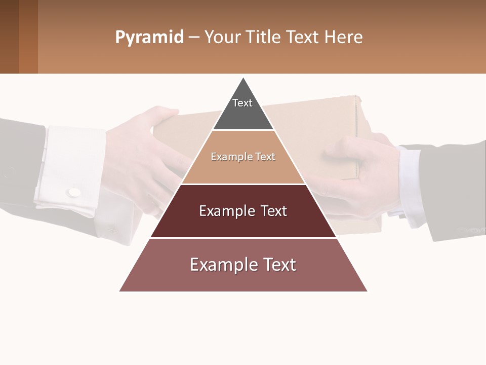 Two Hands Holding A Box With A Brown Background PowerPoint Template