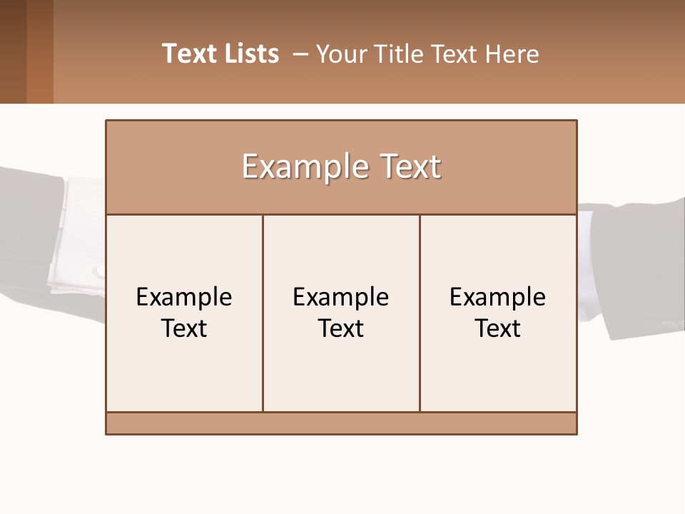 Two Hands Holding A Box With A Brown Background PowerPoint Template