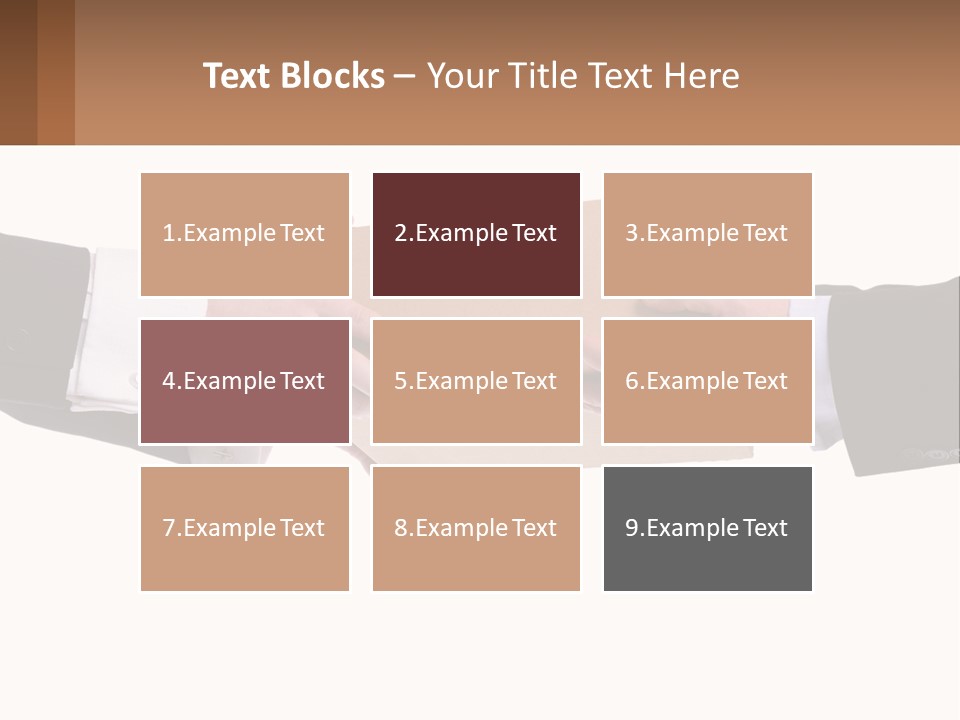Two Hands Holding A Box With A Brown Background PowerPoint Template