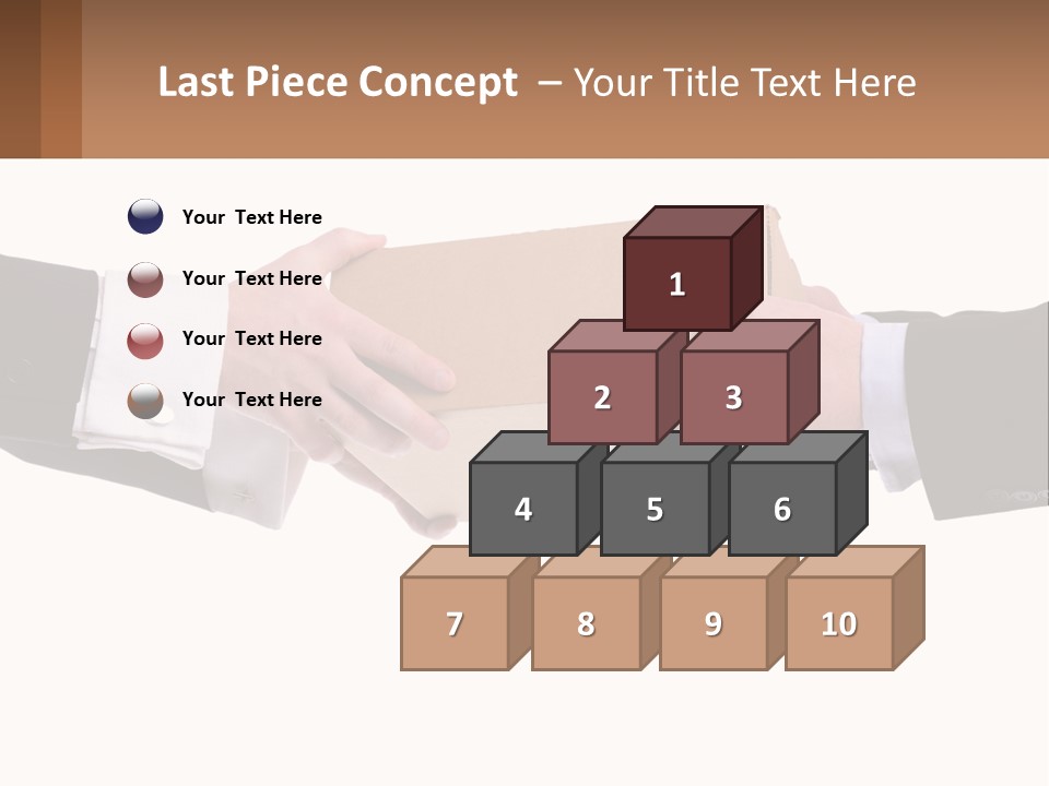 Two Hands Holding A Box With A Brown Background PowerPoint Template