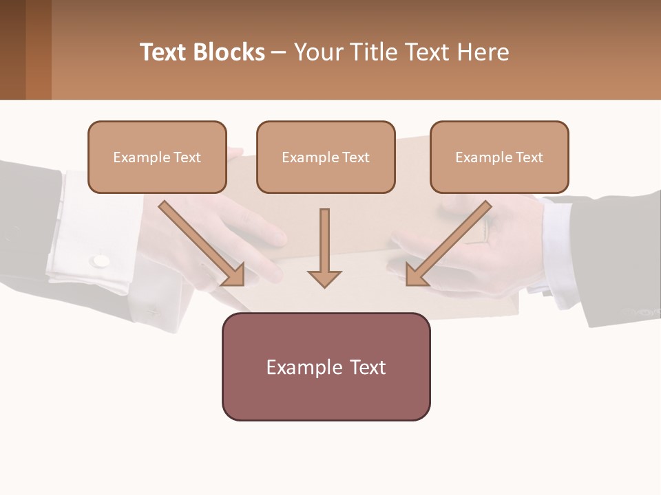 Two Hands Holding A Box With A Brown Background PowerPoint Template