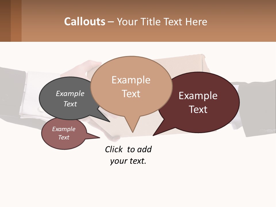 Two Hands Holding A Box With A Brown Background PowerPoint Template