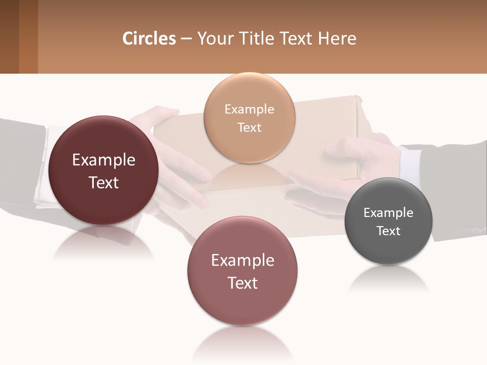 Two Hands Holding A Box With A Brown Background PowerPoint Template