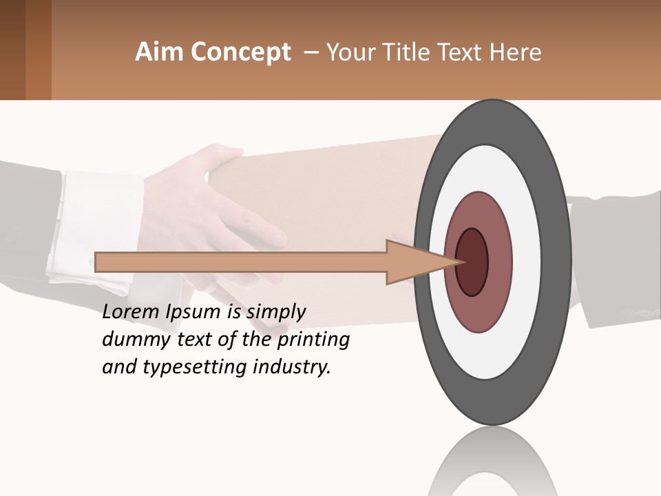 Two Hands Holding A Box With A Brown Background PowerPoint Template