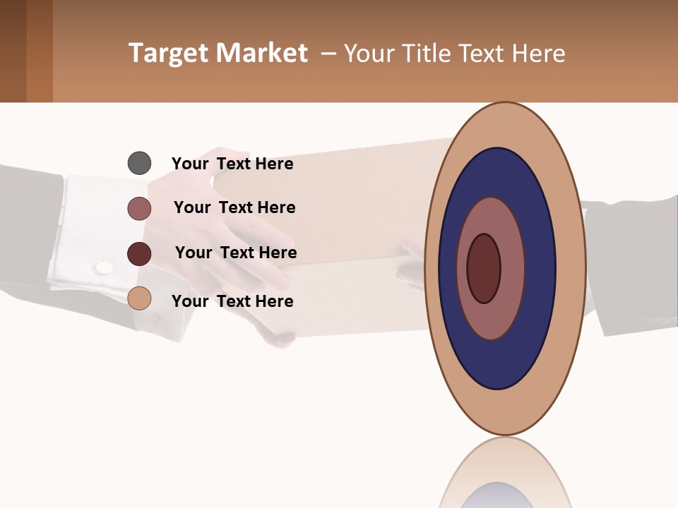 Two Hands Holding A Box With A Brown Background PowerPoint Template