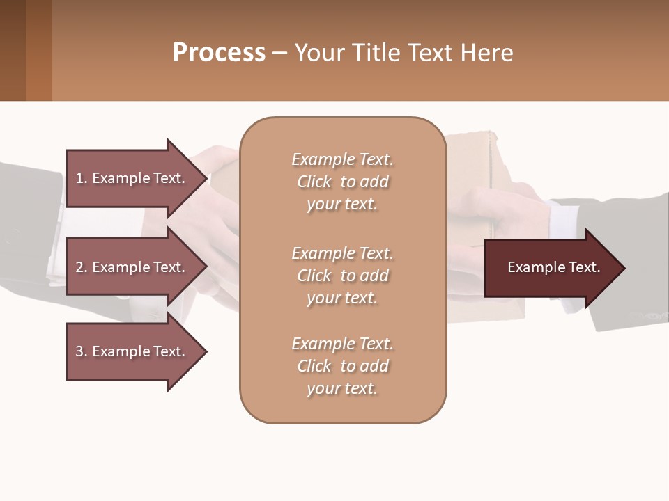 Two Hands Holding A Box With A Brown Background PowerPoint Template