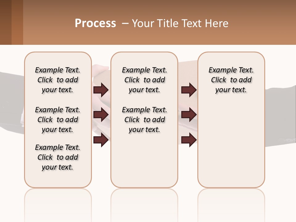 Two Hands Holding A Box With A Brown Background PowerPoint Template