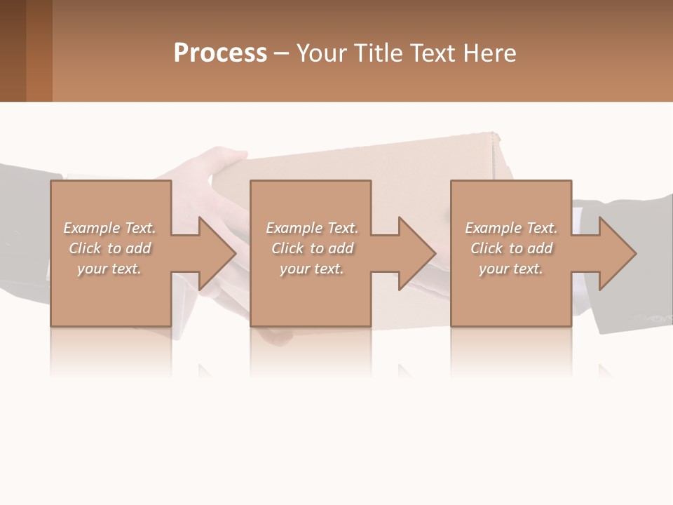 Two Hands Holding A Box With A Brown Background PowerPoint Template