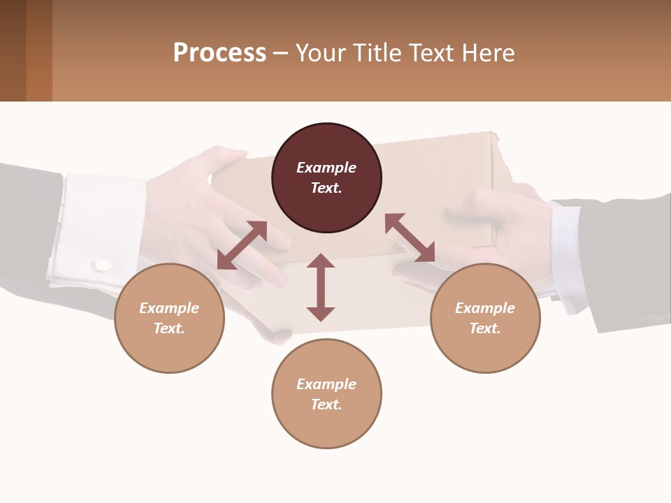 Two Hands Holding A Box With A Brown Background PowerPoint Template