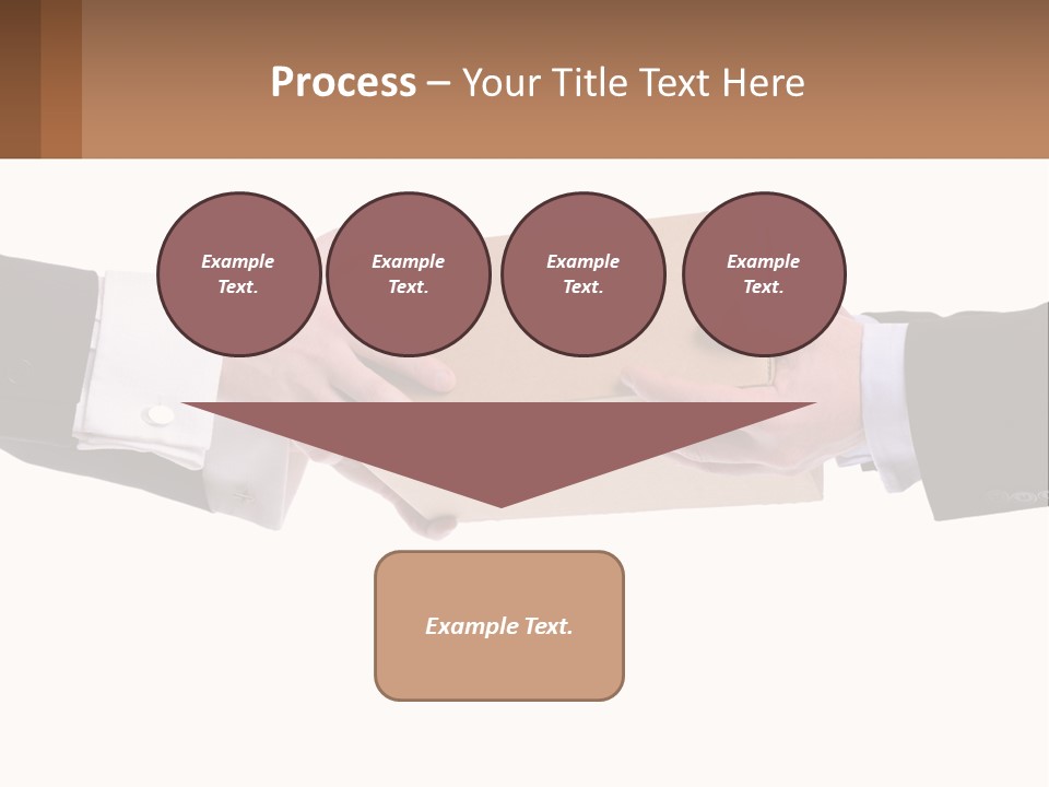 Two Hands Holding A Box With A Brown Background PowerPoint Template