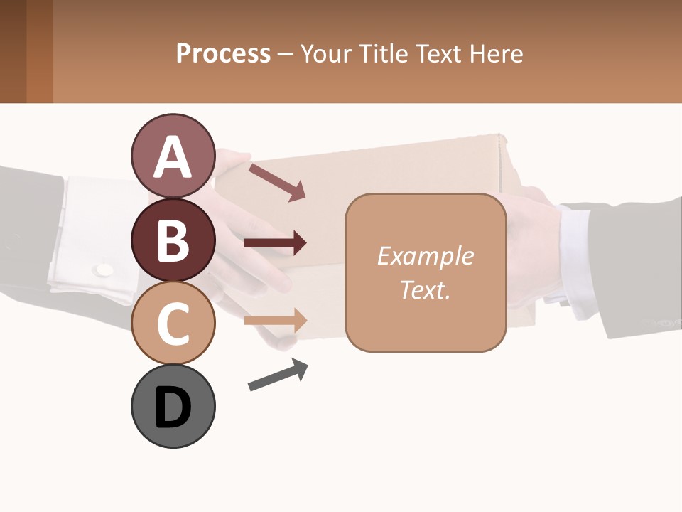 Two Hands Holding A Box With A Brown Background PowerPoint Template