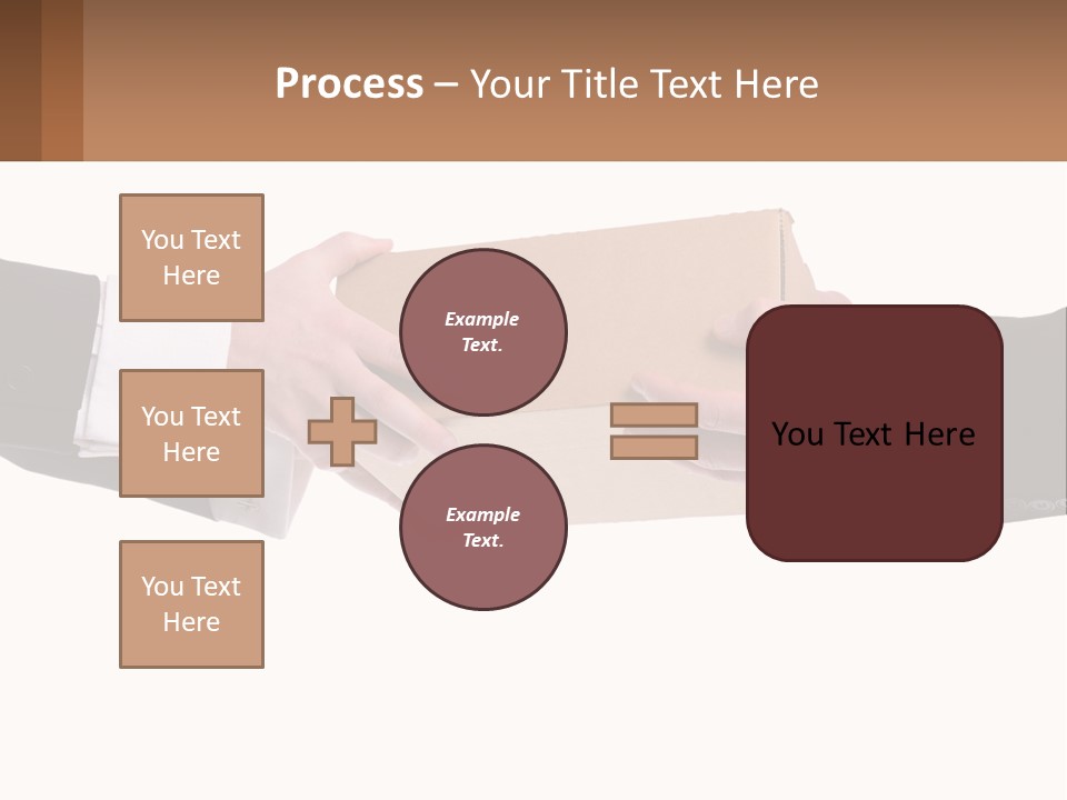 Two Hands Holding A Box With A Brown Background PowerPoint Template