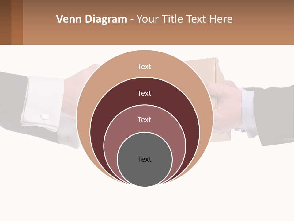 Two Hands Holding A Box With A Brown Background PowerPoint Template